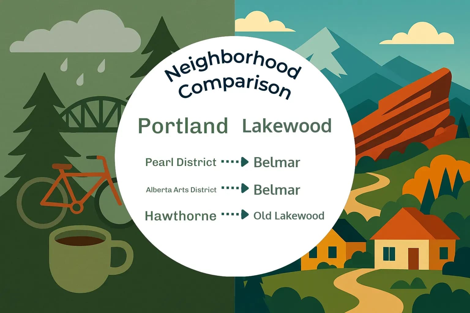 Portland vs Lakewood Neighborhood Comparison