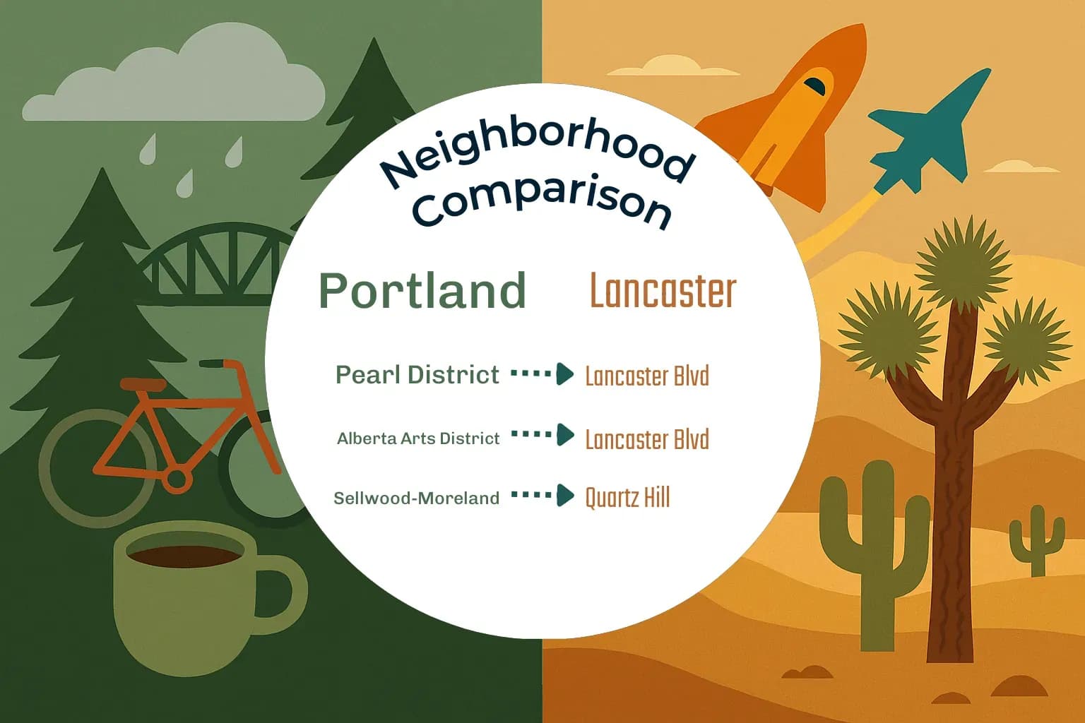 Portland vs Lancaster Neighborhood Comparison