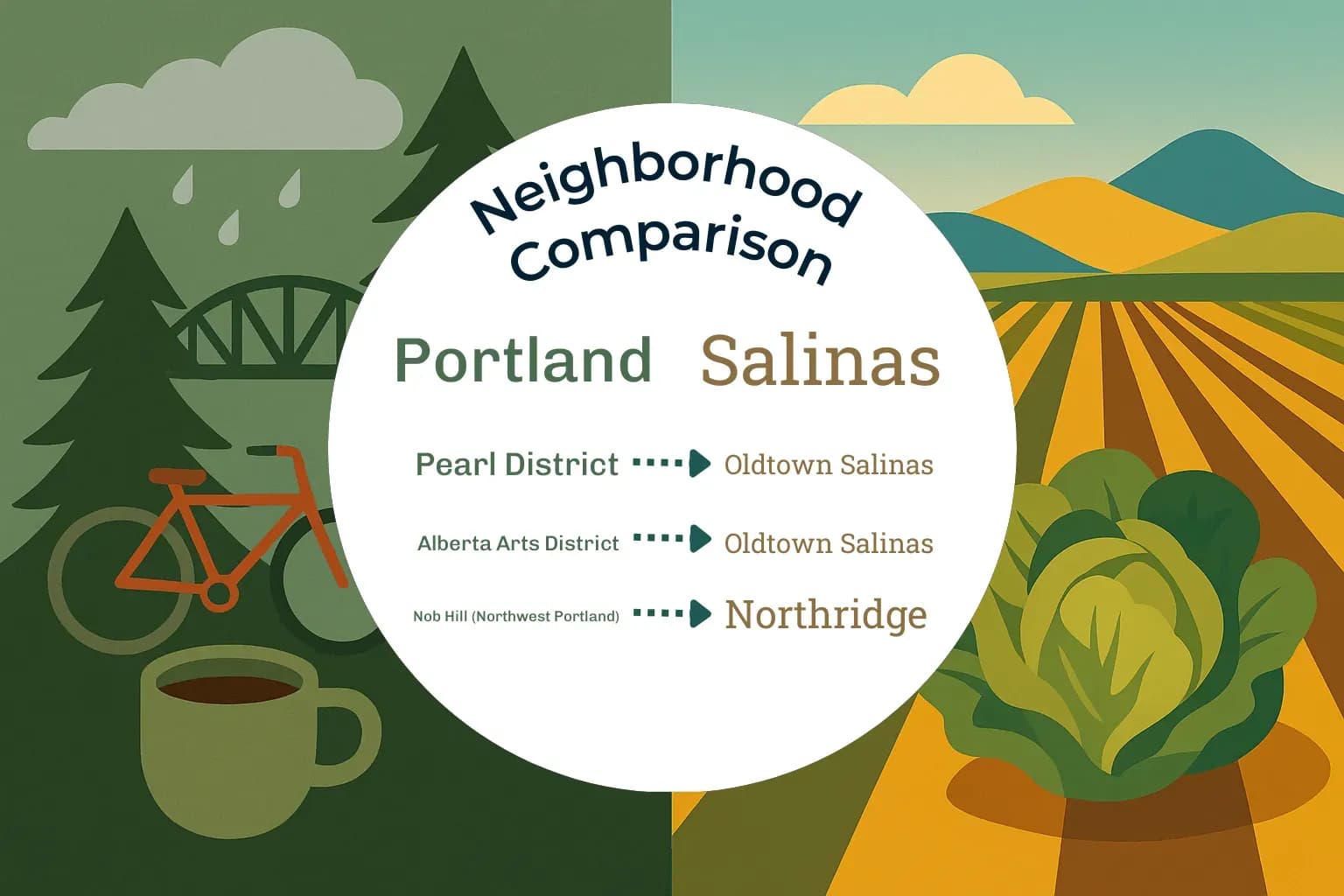 Portland vs Salinas Neighborhood Comparison