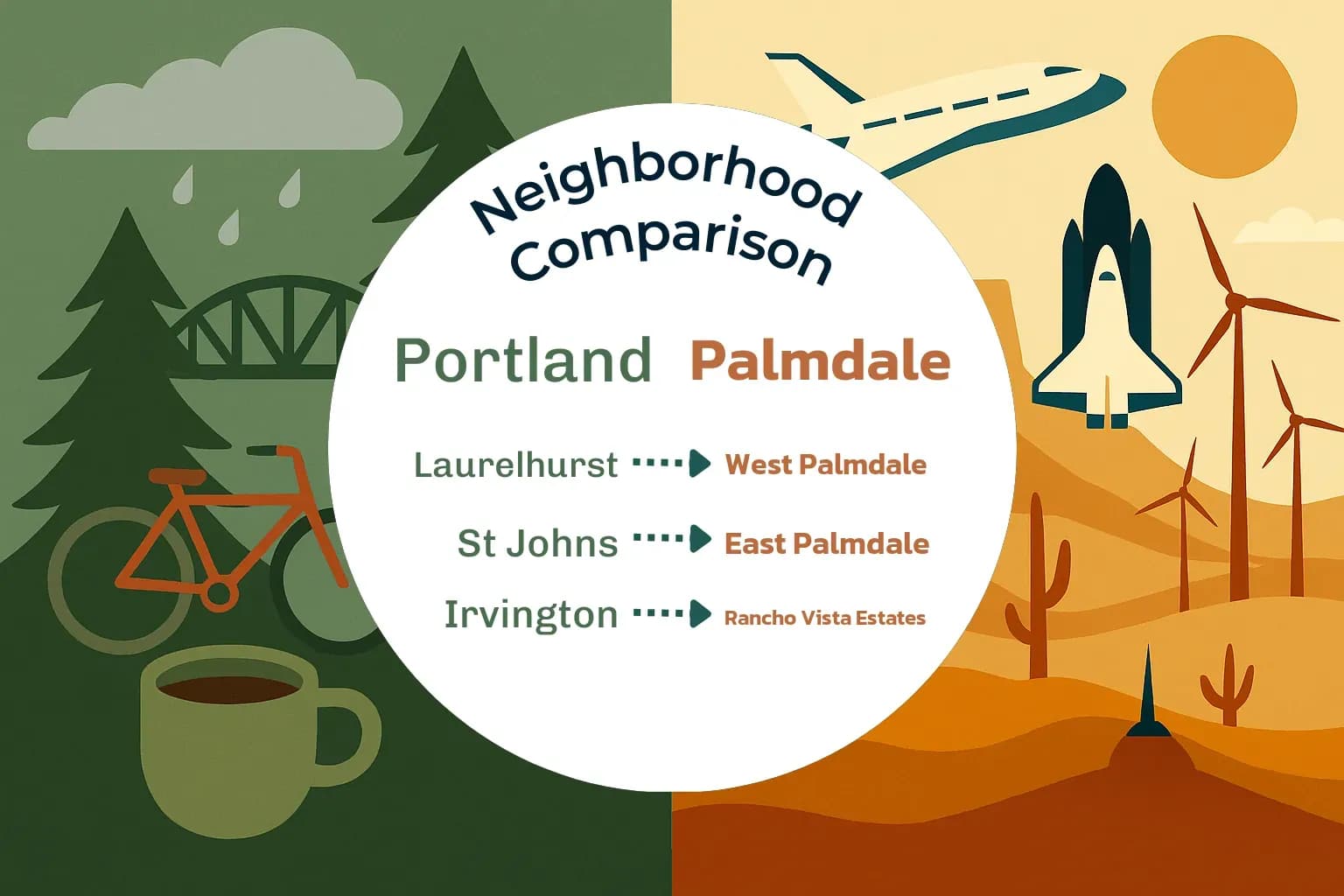 Portland vs Palmdale Neighborhood Comparison