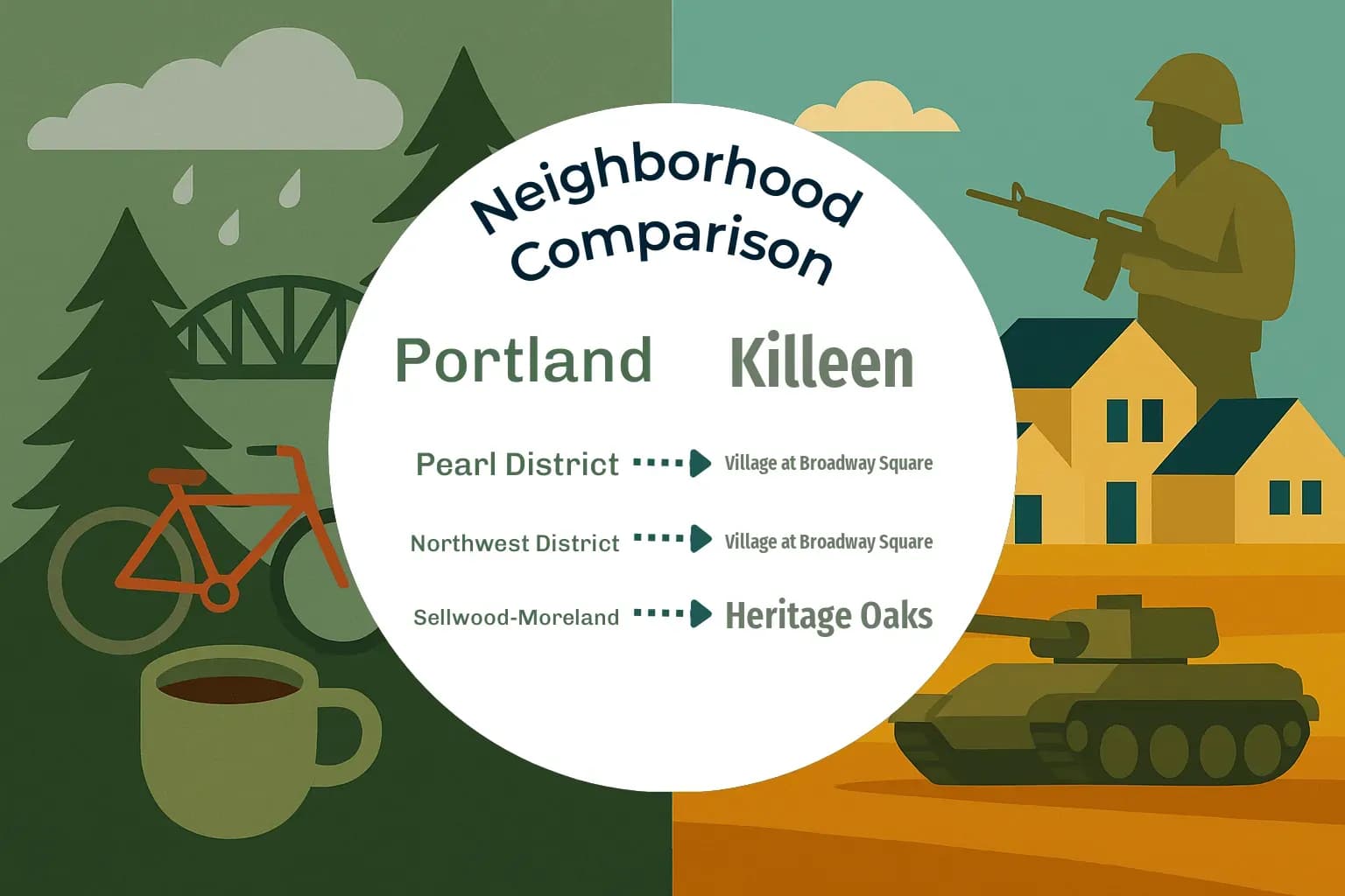Portland vs Killeen Neighborhood Comparison