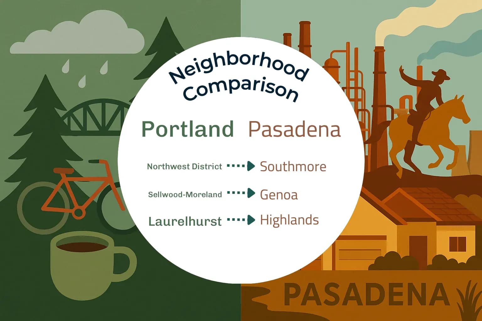 Portland vs Pasadena Neighborhood Comparison