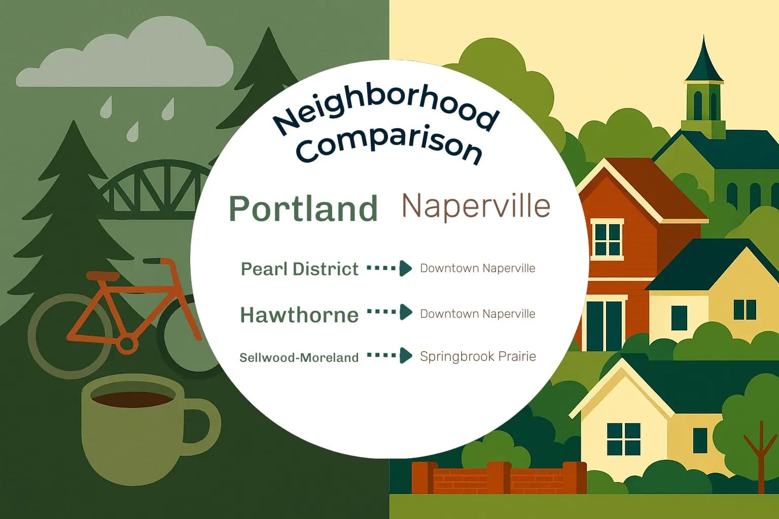 Portland vs Naperville Neighborhood Comparison
