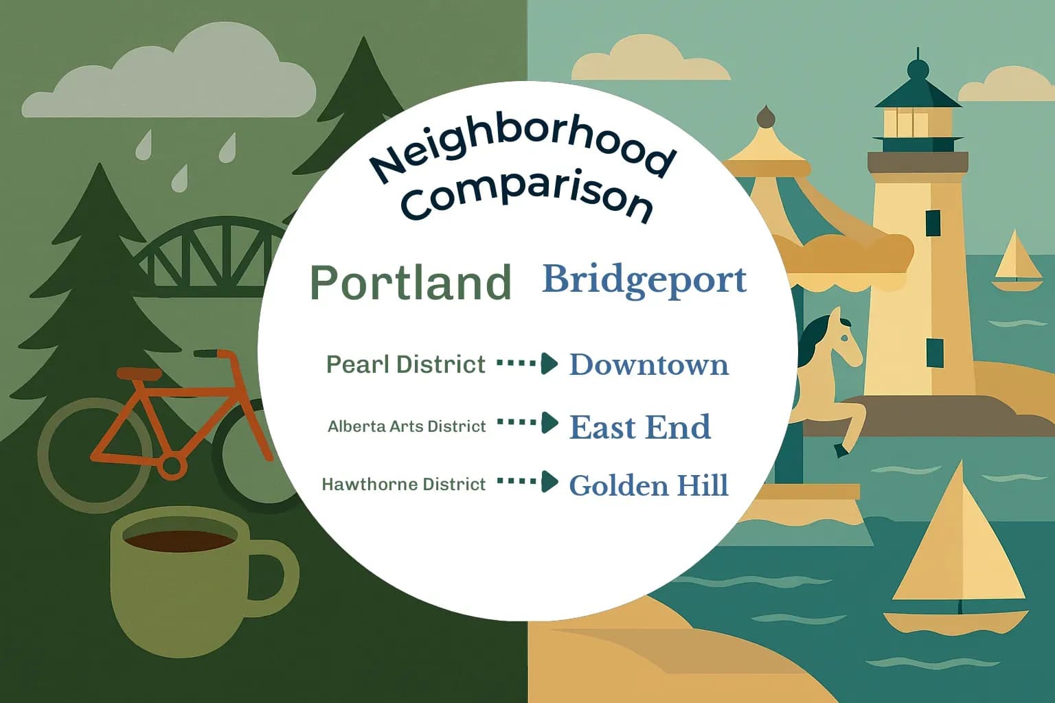 Portland vs Bridgeport Neighborhood Comparison