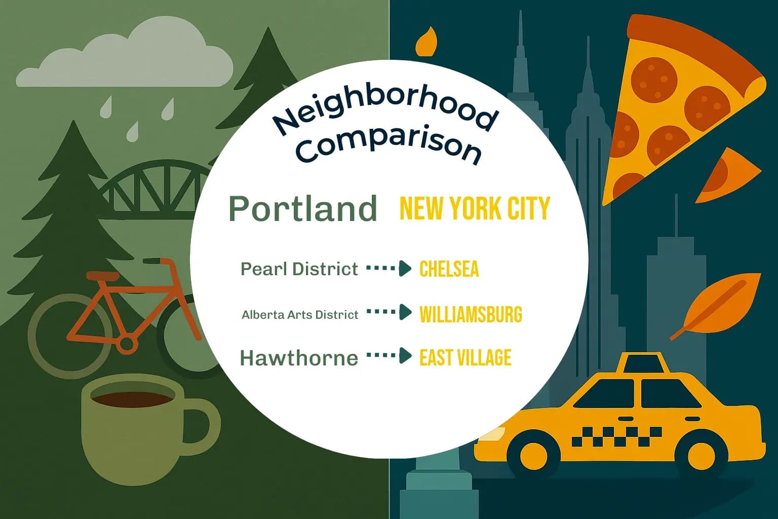 Portland vs New York City Neighborhood Comparison