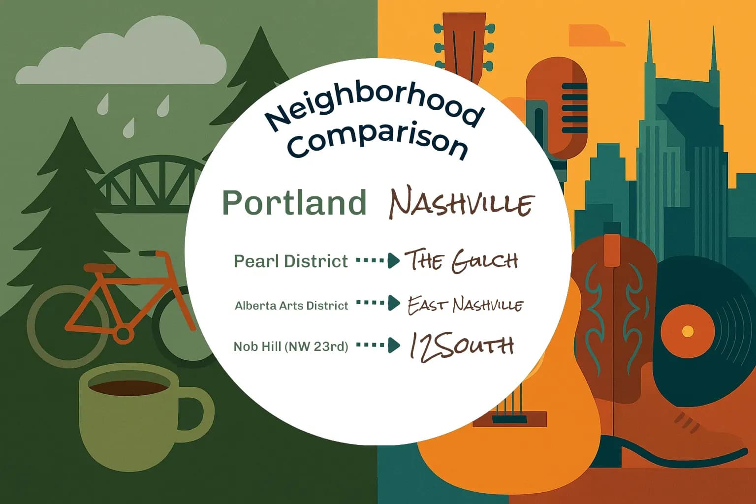 Portland vs Nashville Neighborhood Comparison