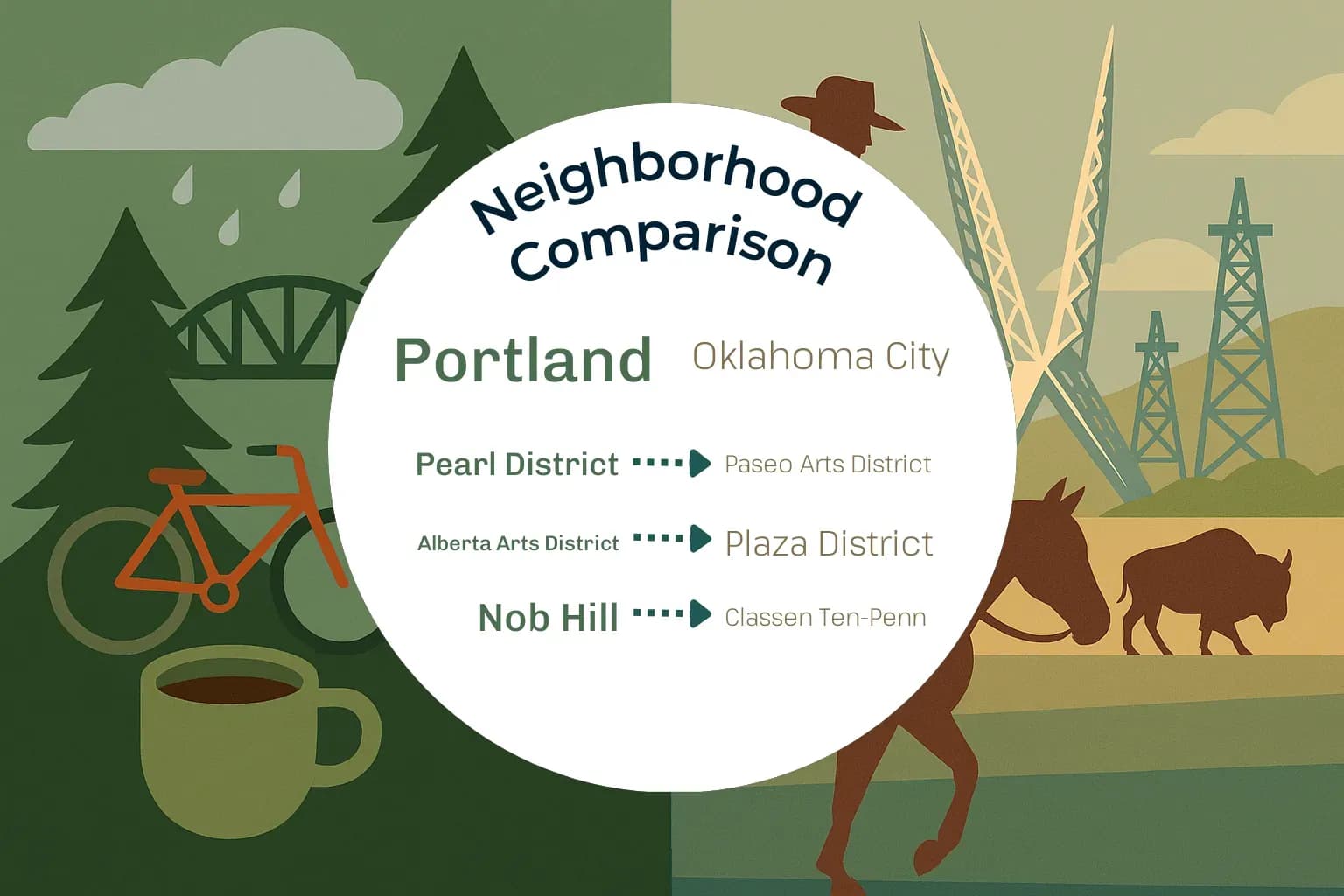 Portland vs Oklahoma City Neighborhood Comparison