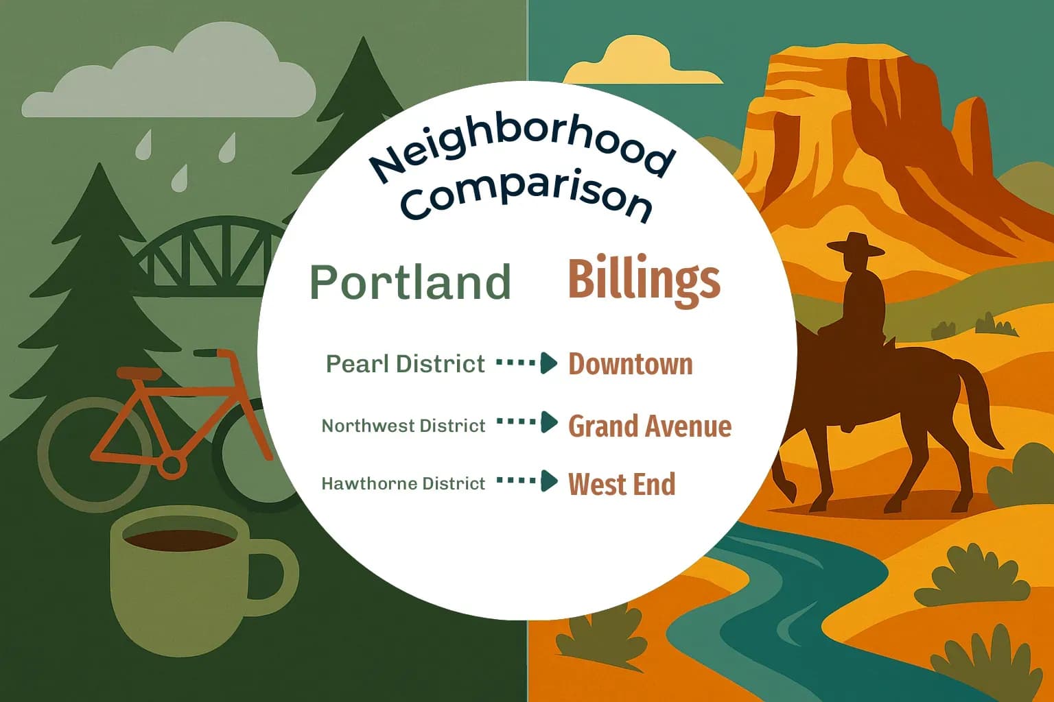 Portland vs Billings Neighborhood Comparison