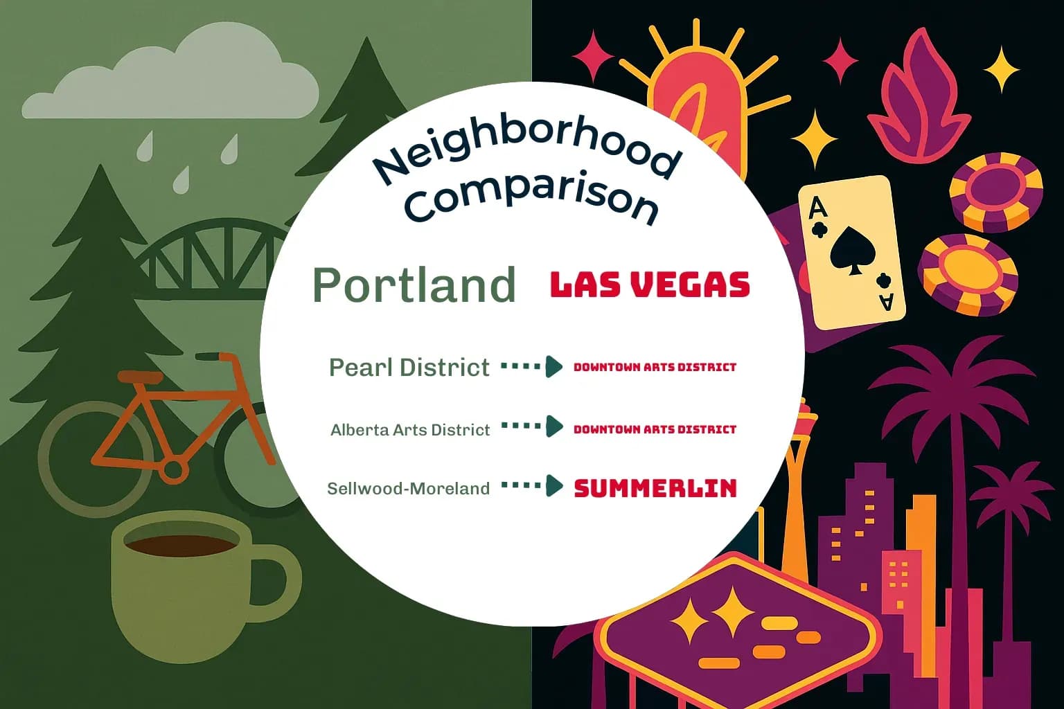 Portland vs Las Vegas Neighborhood Comparison