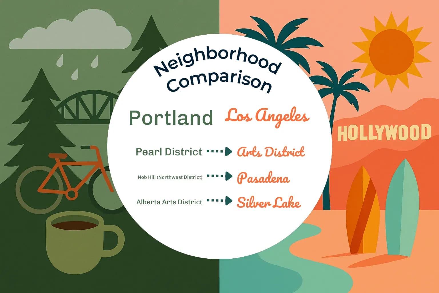 Portland vs Los Angeles Neighborhood Comparison
