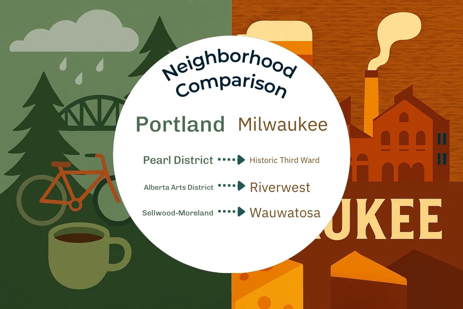 Portland vs Milwaukee Neighborhood Comparison