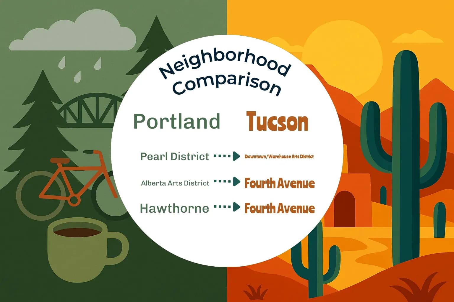 Portland vs Tucson Neighborhood Comparison