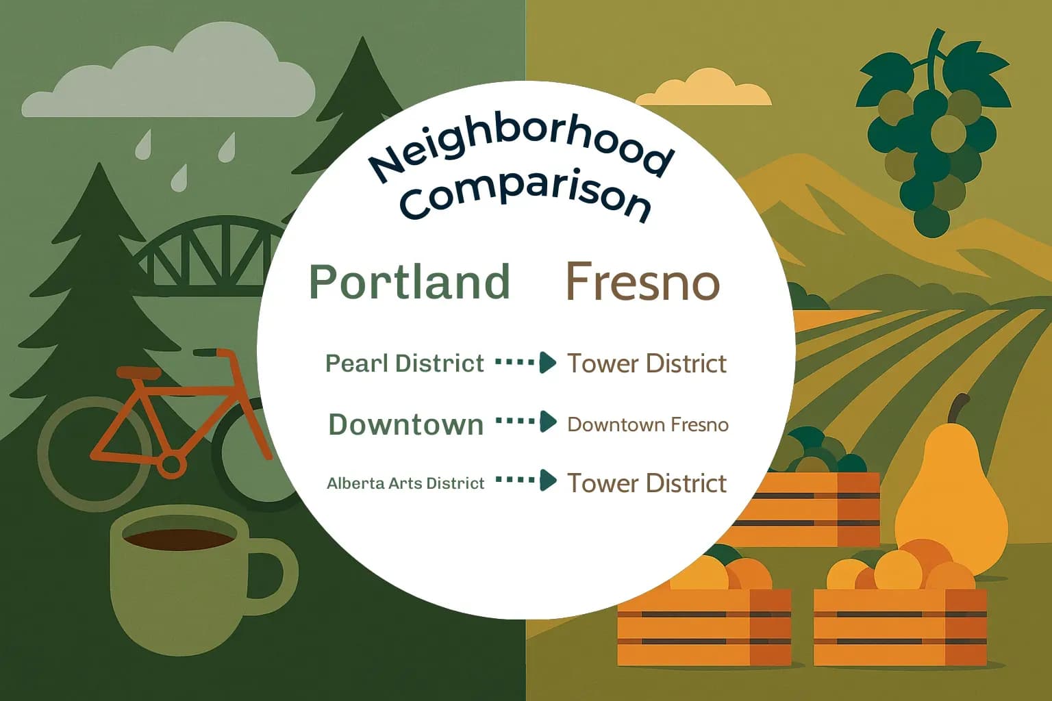 Portland vs Fresno Neighborhood Comparison