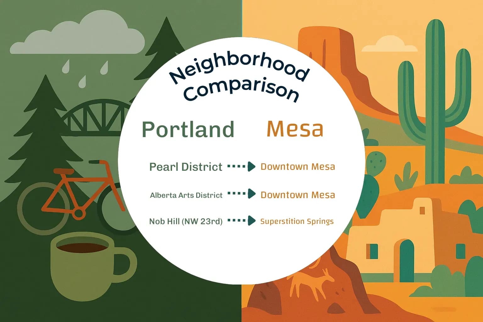 Portland vs Mesa Neighborhood Comparison