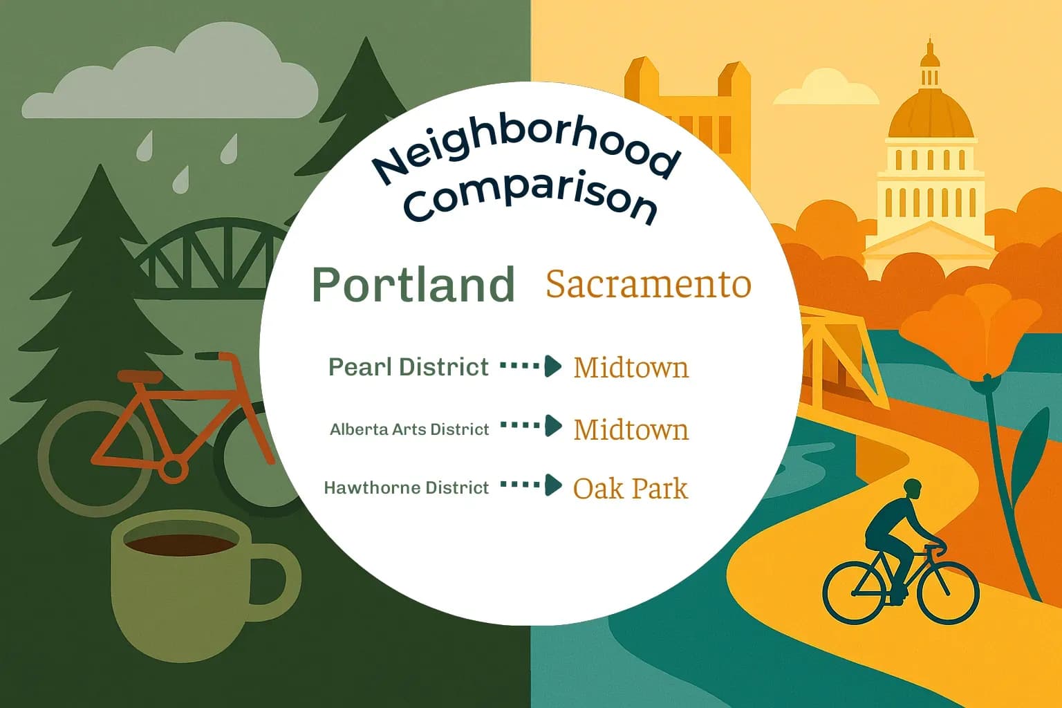 Portland vs Sacramento Neighborhood Comparison