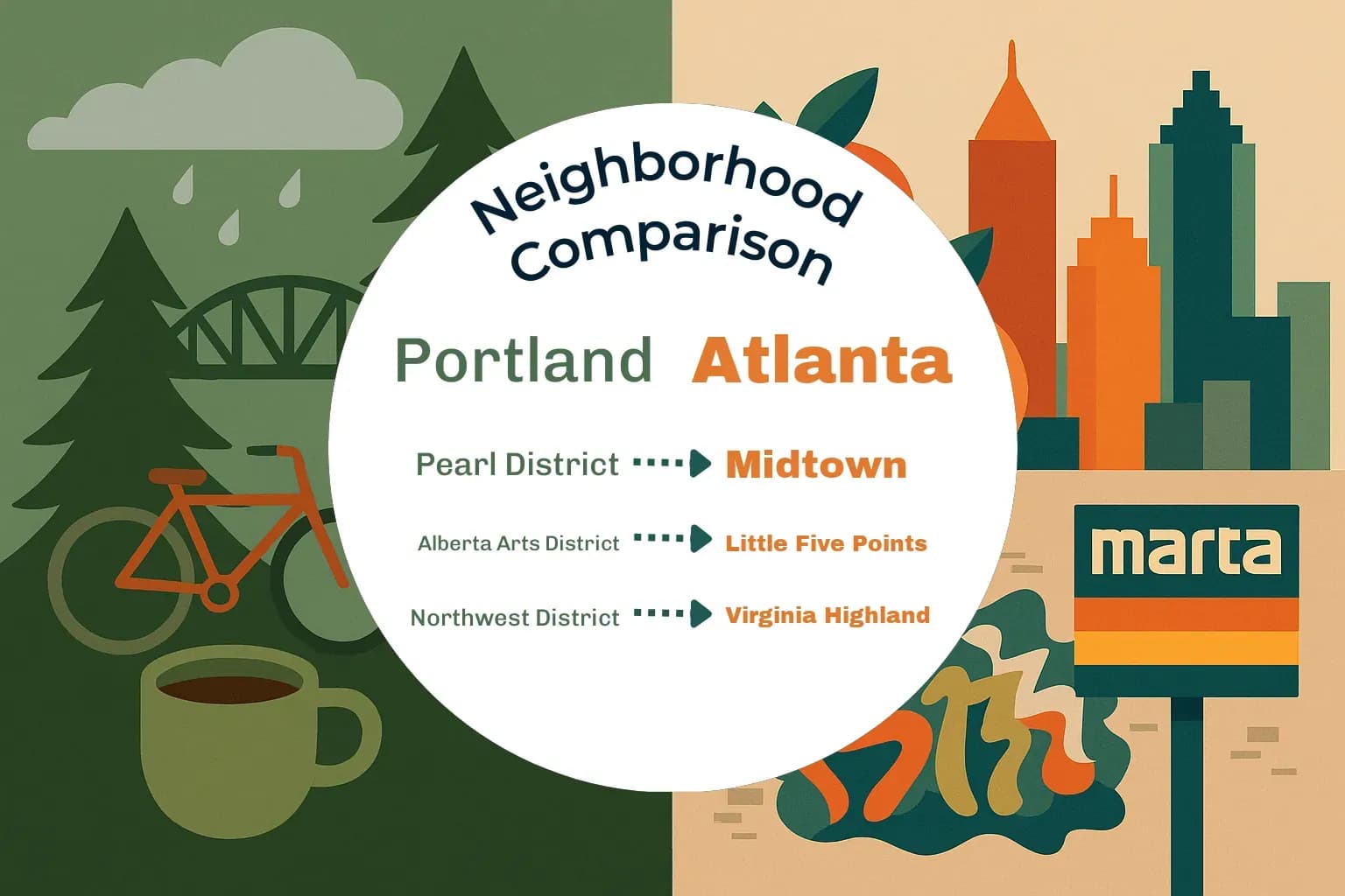 Portland vs Atlanta Neighborhood Comparison