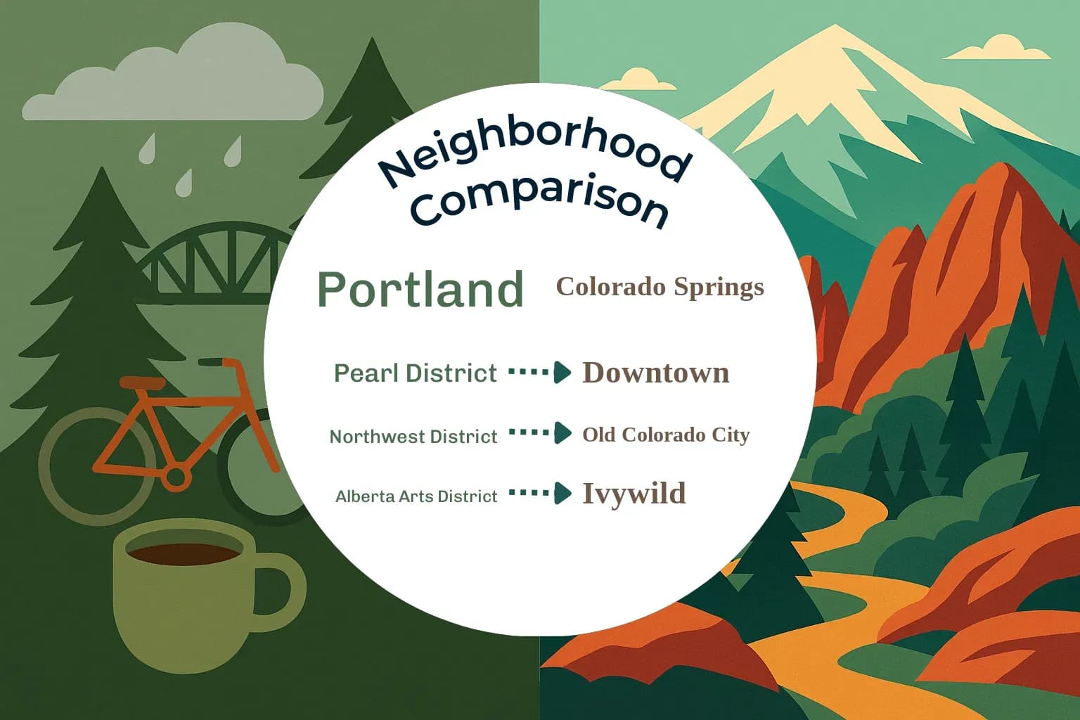 Portland vs Colorado Springs Neighborhood Comparison
