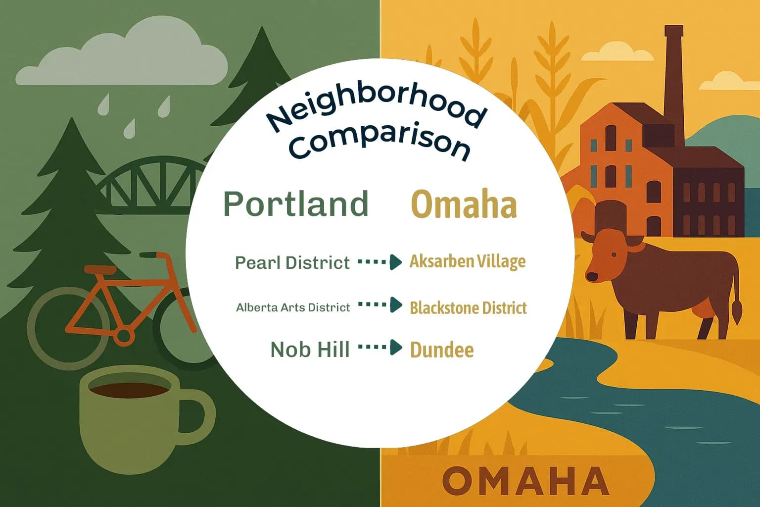 Portland vs Omaha Neighborhood Comparison