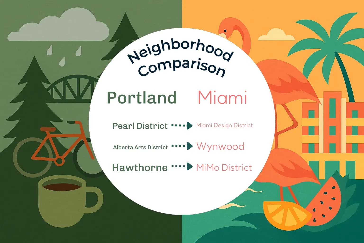 Portland vs Miami Neighborhood Comparison