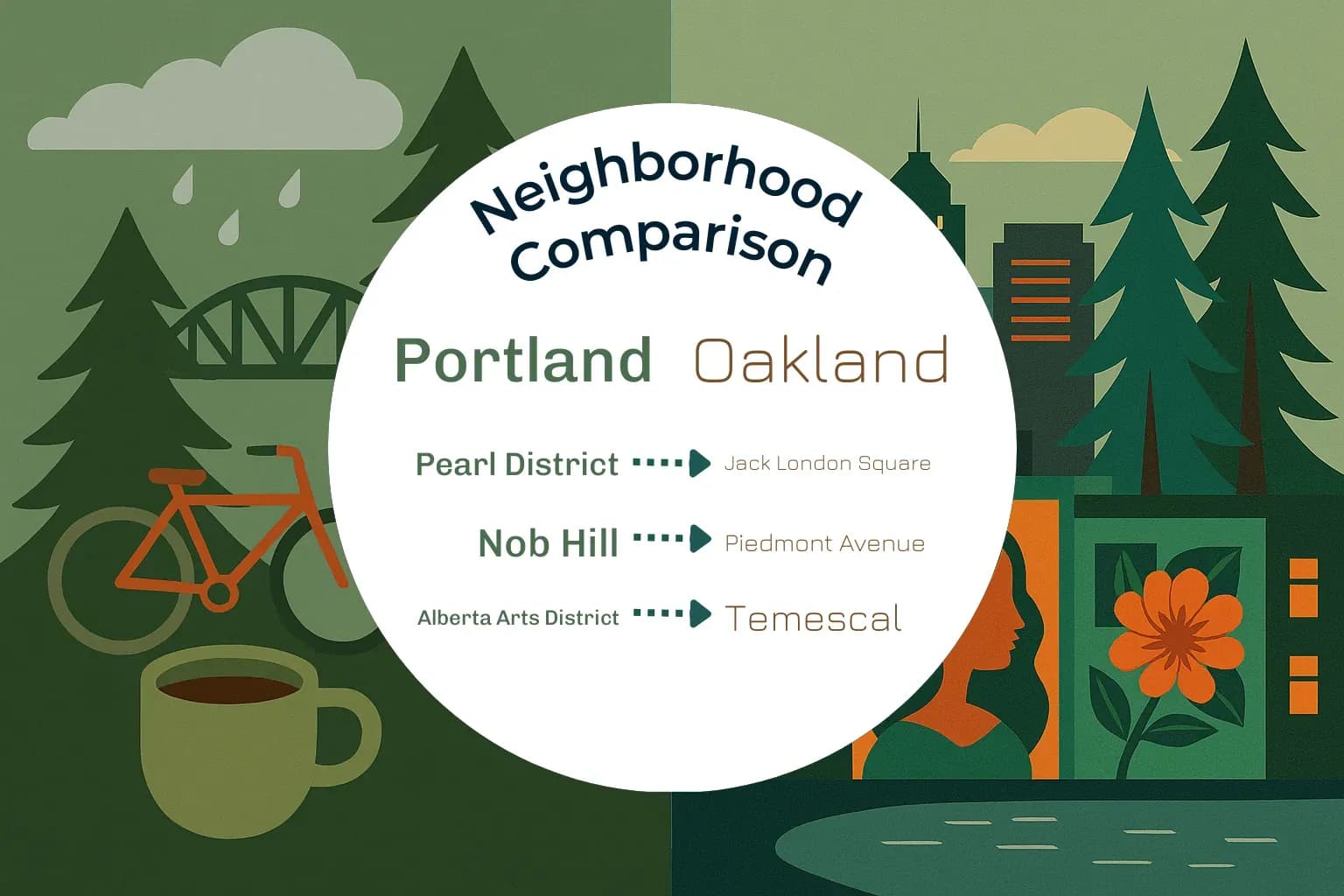 Portland vs Oakland Neighborhood Comparison