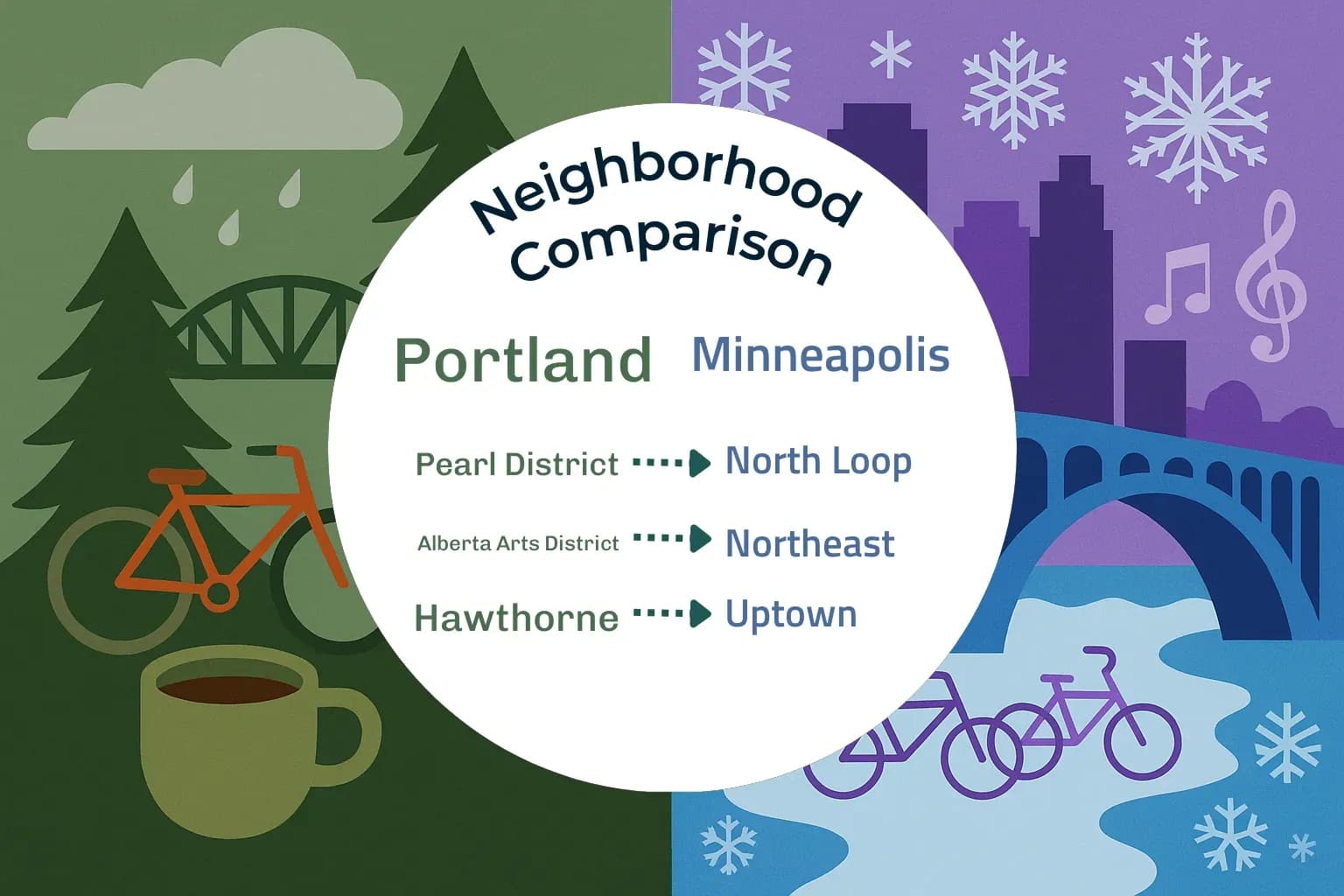Portland vs Minneapolis Neighborhood Comparison