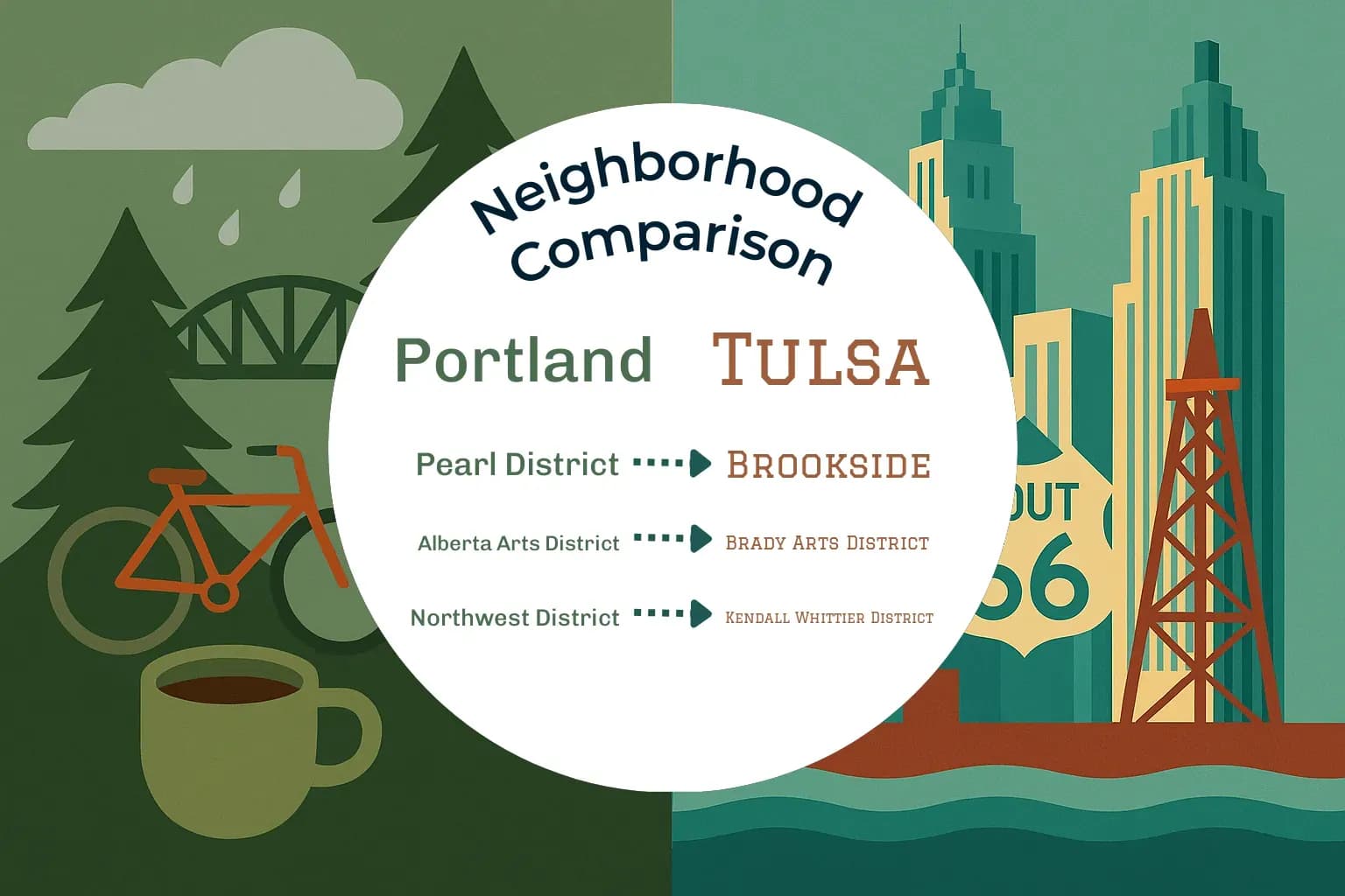 Portland vs Tulsa Neighborhood Comparison