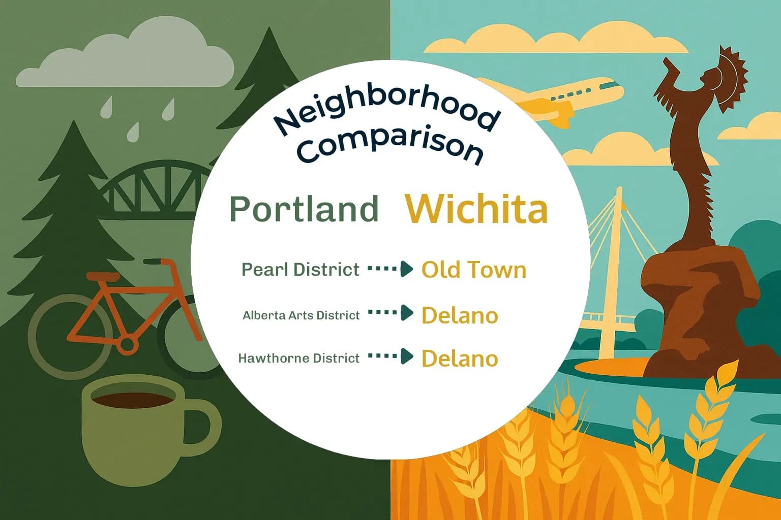 Portland vs Wichita Neighborhood Comparison