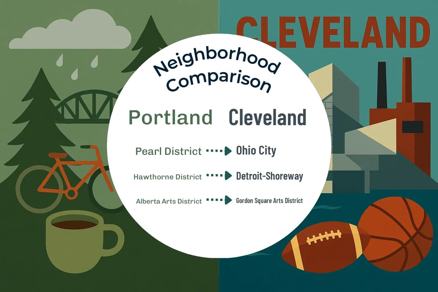 Portland vs Cleveland Neighborhood Comparison