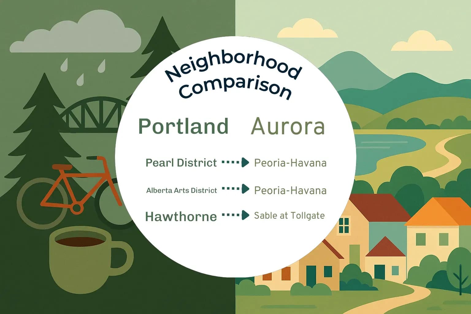 Portland vs Aurora Neighborhood Comparison