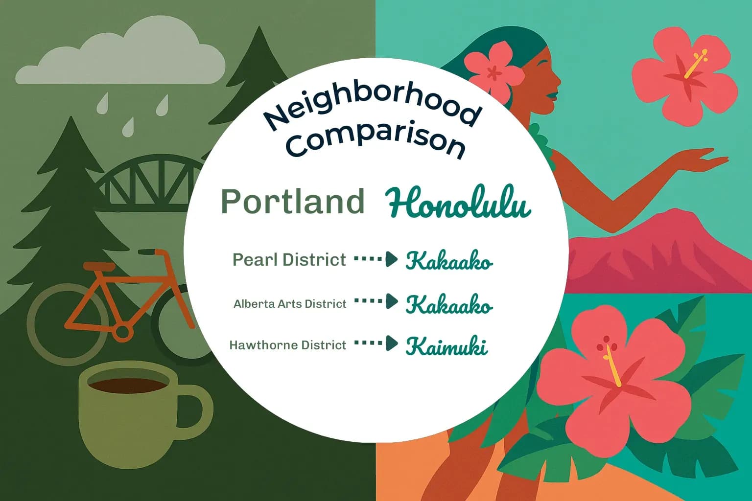 Portland vs Honolulu Neighborhood Comparison