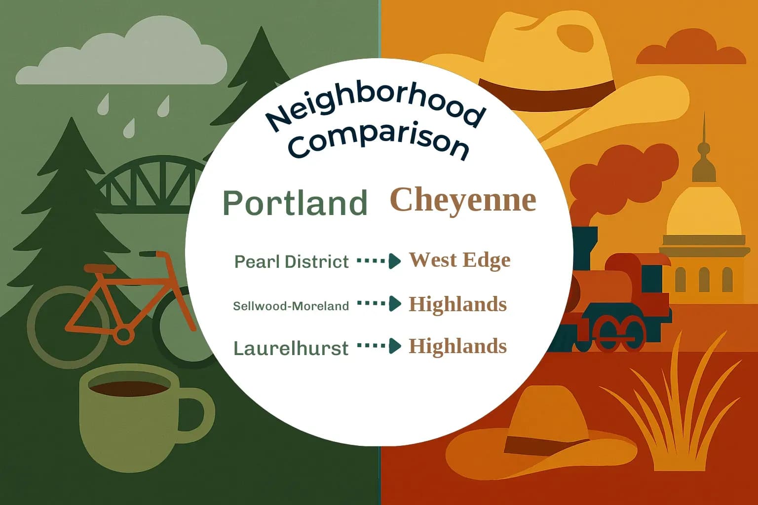 Portland vs Cheyenne Neighborhood Comparison
