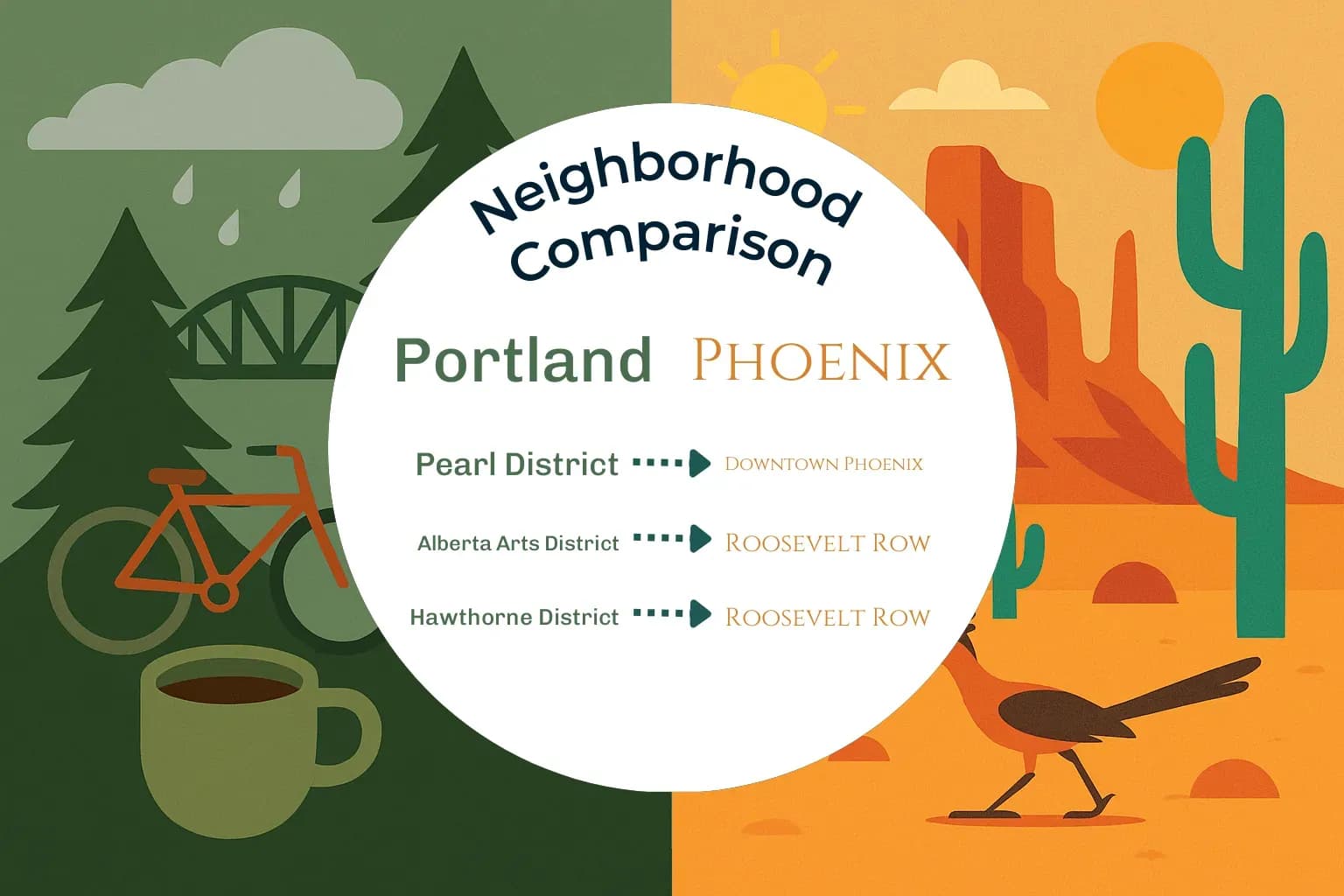Portland vs Phoenix Neighborhood Comparison