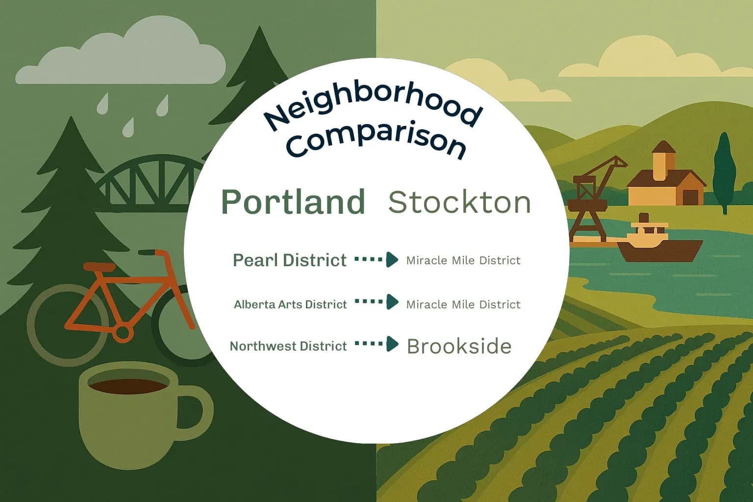 Portland vs Stockton Neighborhood Comparison