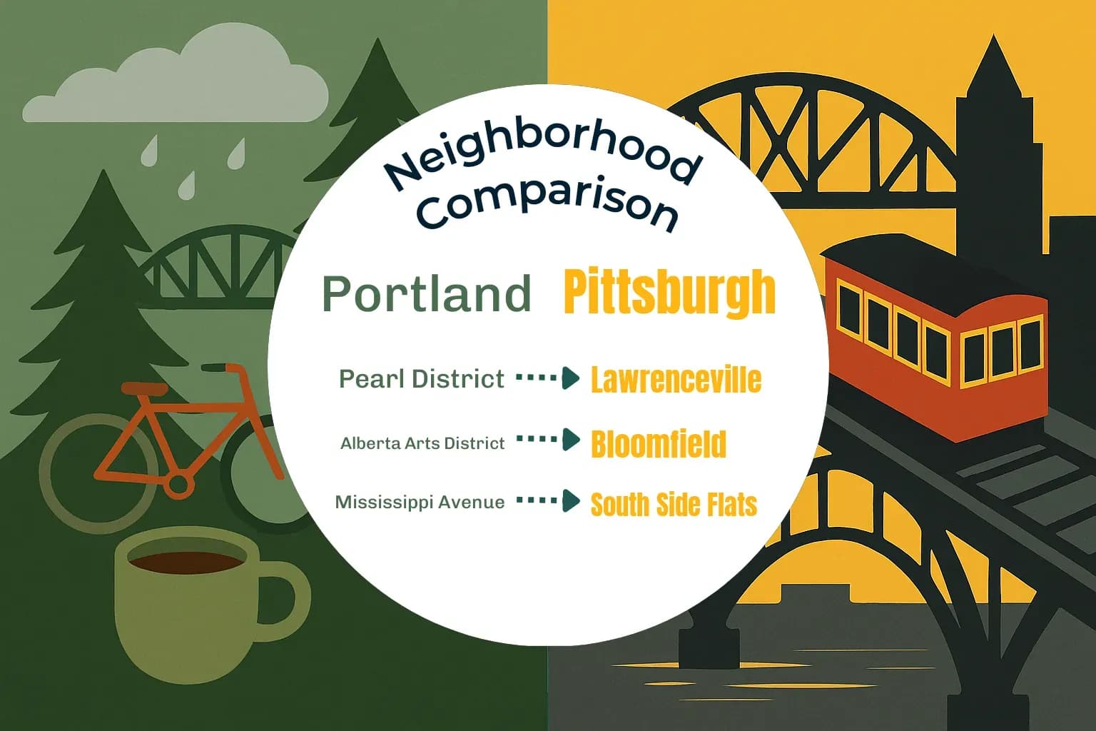 Portland vs Pittsburgh Neighborhood Comparison