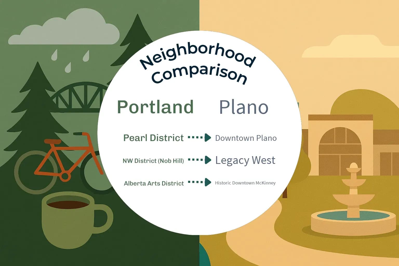 Portland vs Plano Neighborhood Comparison