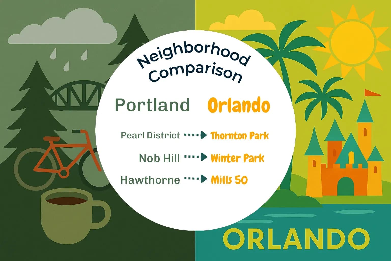 Portland vs Orlando Neighborhood Comparison