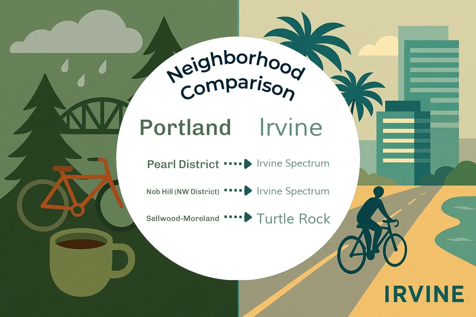 Portland vs Irvine Neighborhood Comparison