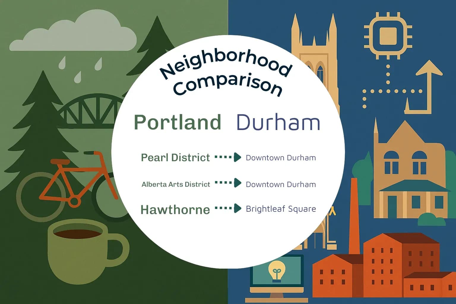 Portland vs Durham Neighborhood Comparison