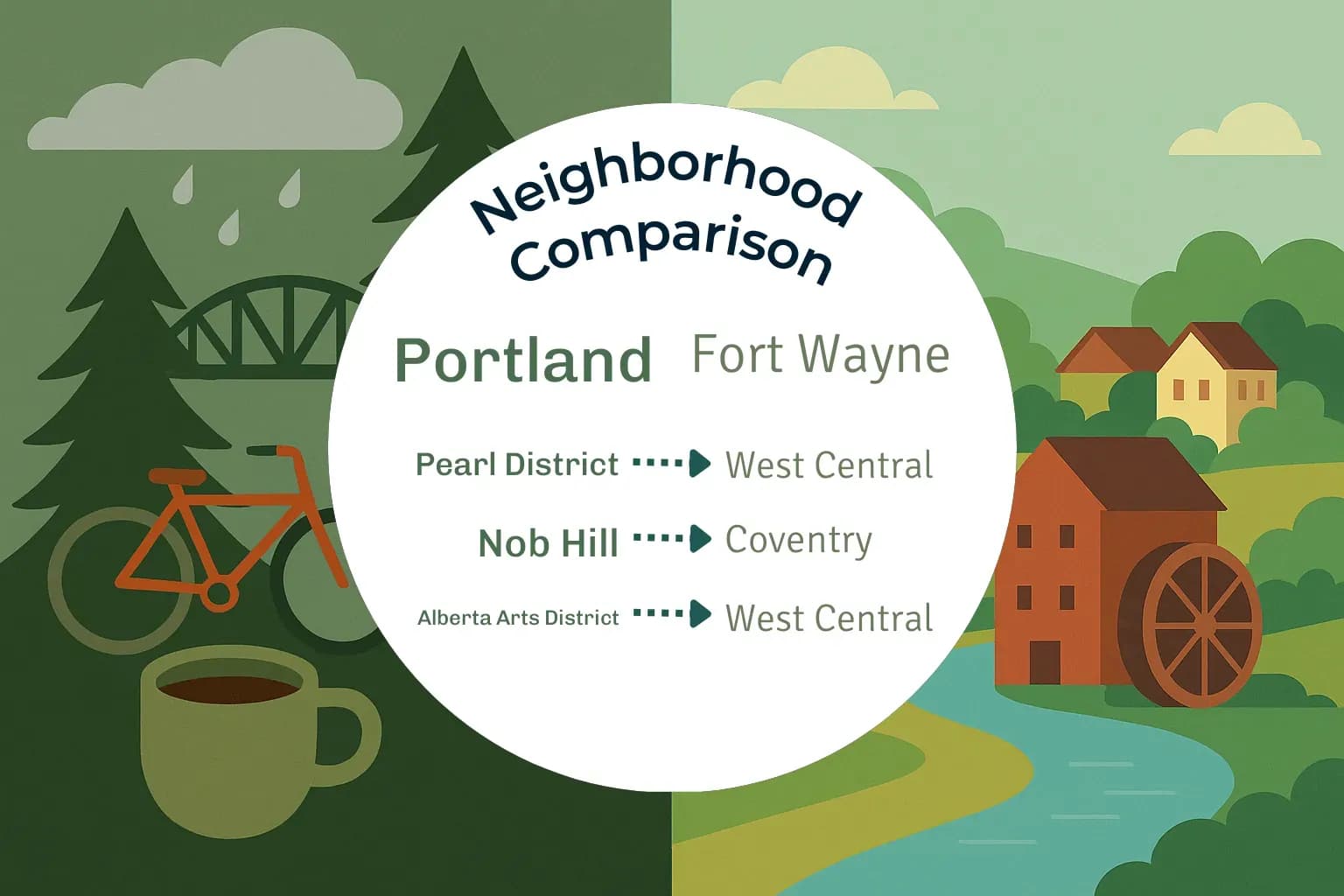 Portland vs Fort Wayne Neighborhood Comparison