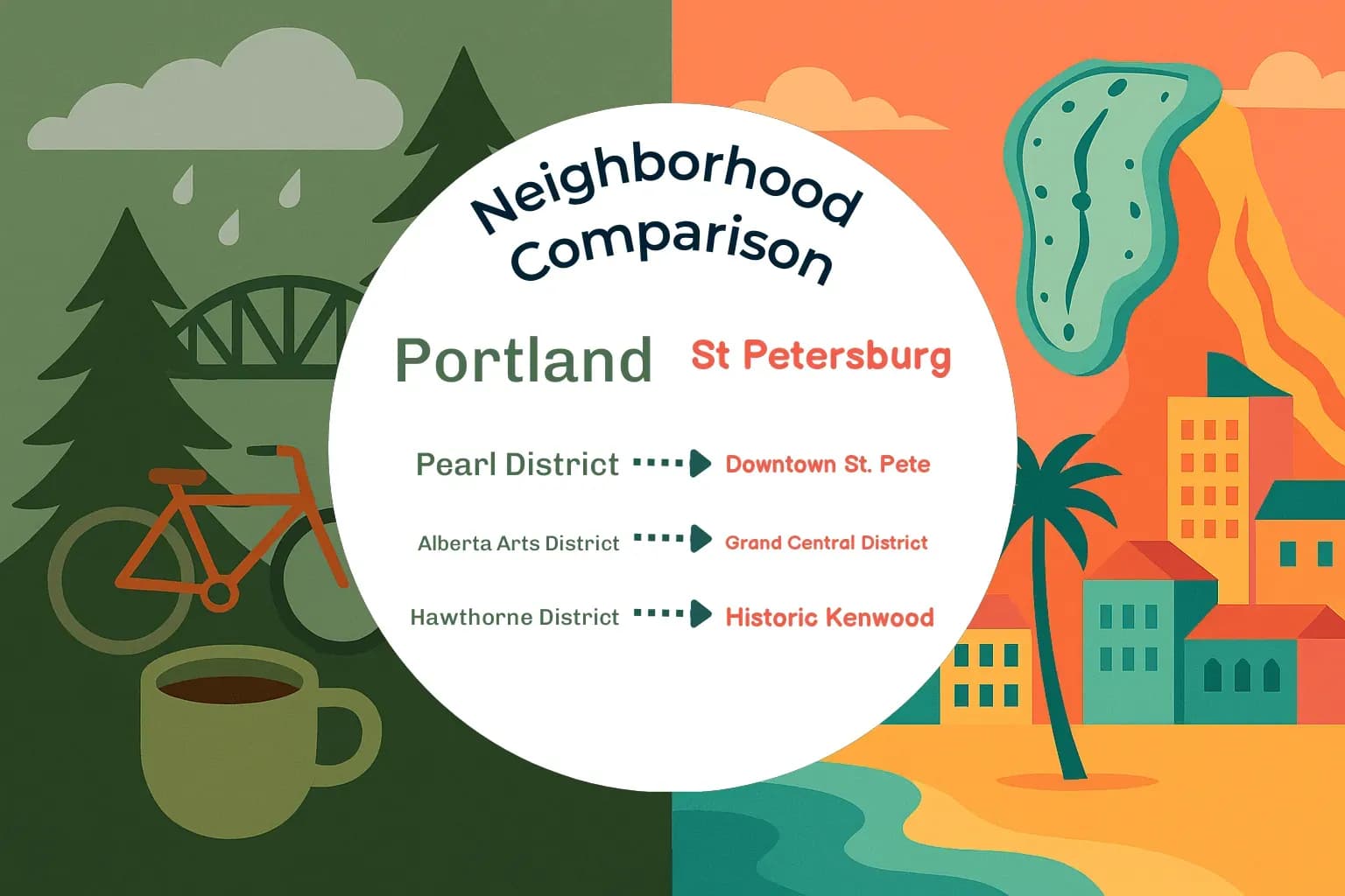 Portland vs St. Petersburg Neighborhood Comparison
