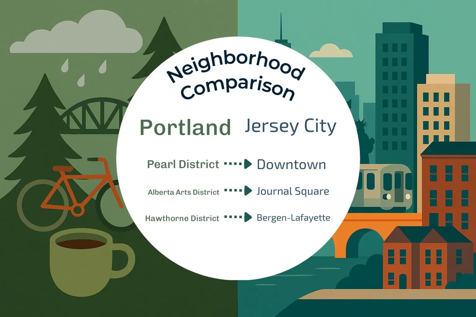 Portland vs Jersey City Neighborhood Comparison