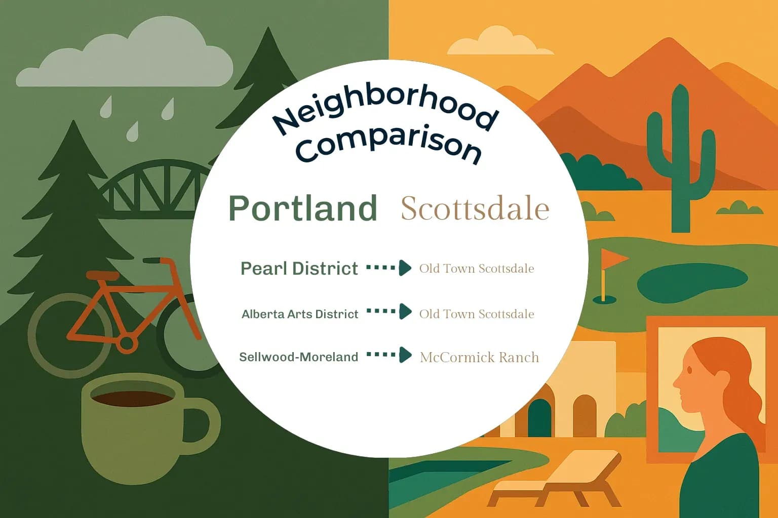 Portland vs Scottsdale Neighborhood Comparison
