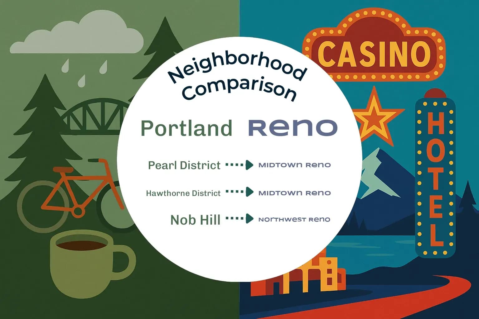 Portland vs Reno Neighborhood Comparison