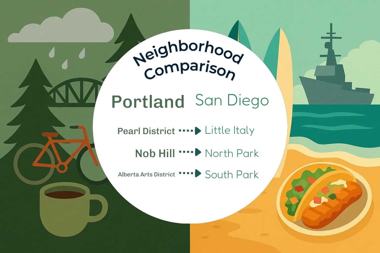 Portland vs San Diego Neighborhood Comparison