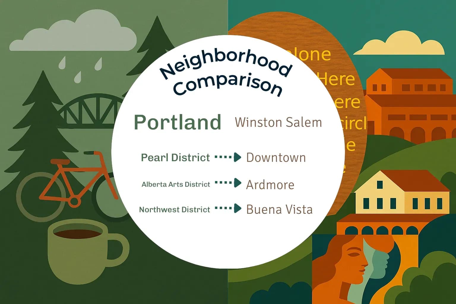 Portland vs Winston Salem Neighborhood Comparison