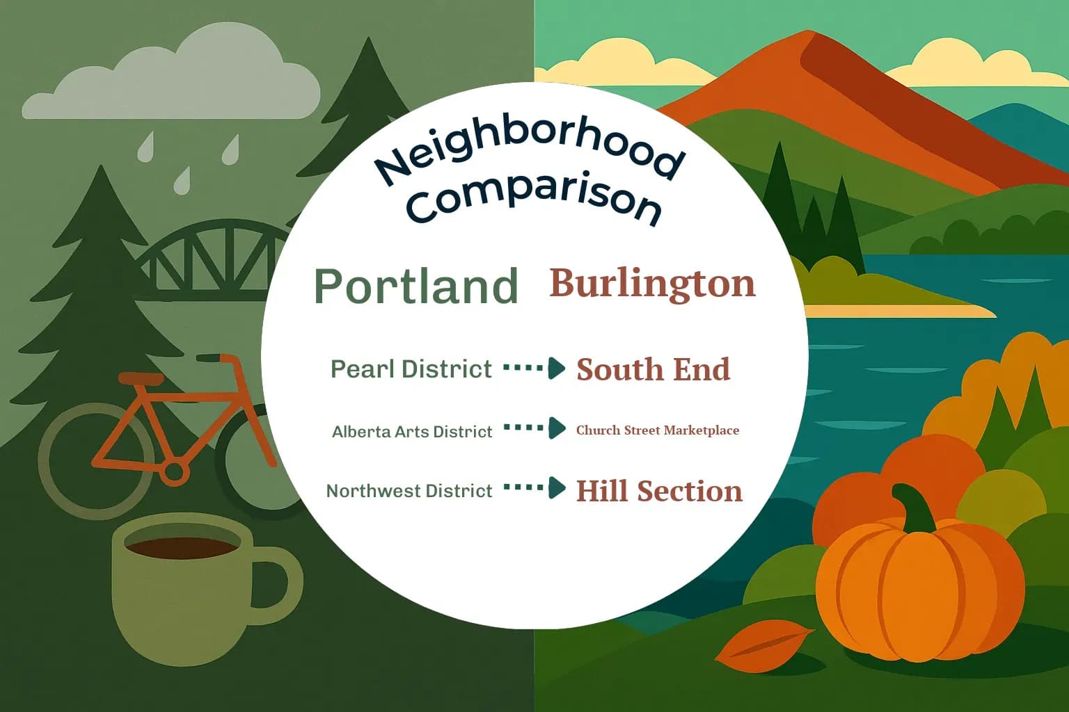 Portland vs Burlington Neighborhood Comparison
