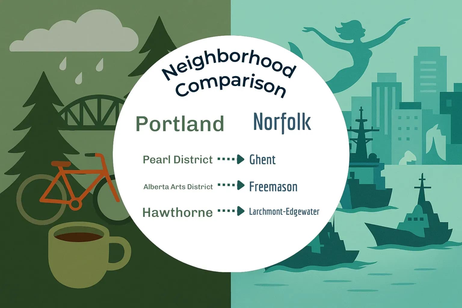 Portland vs Norfolk Neighborhood Comparison