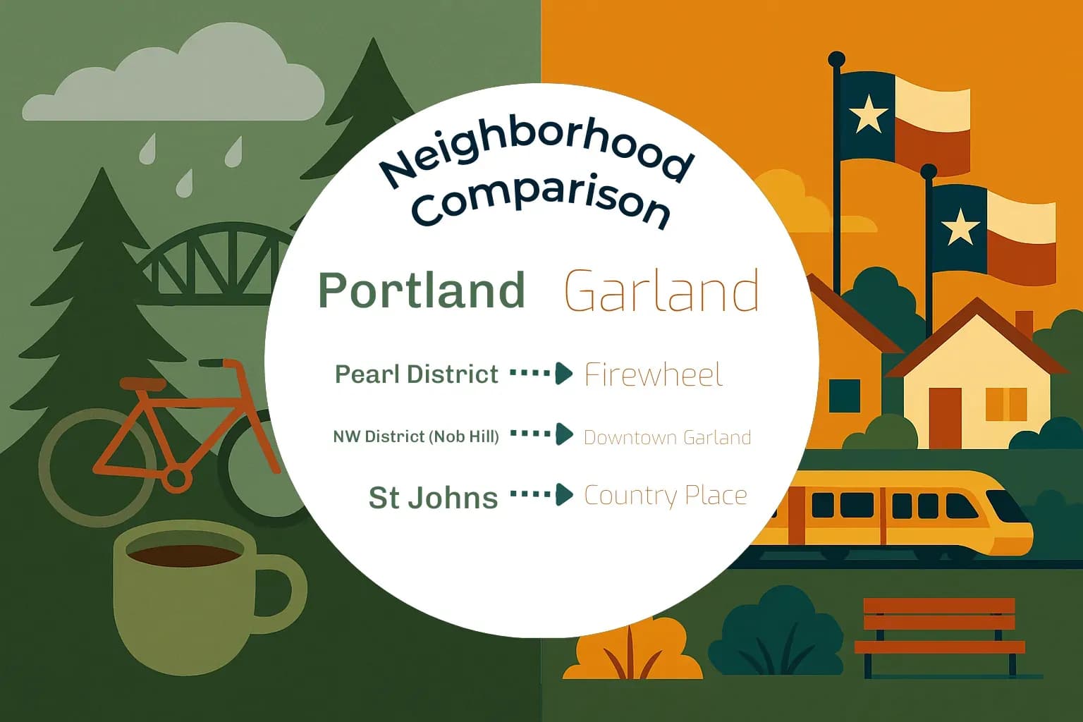 Portland vs Garland Neighborhood Comparison