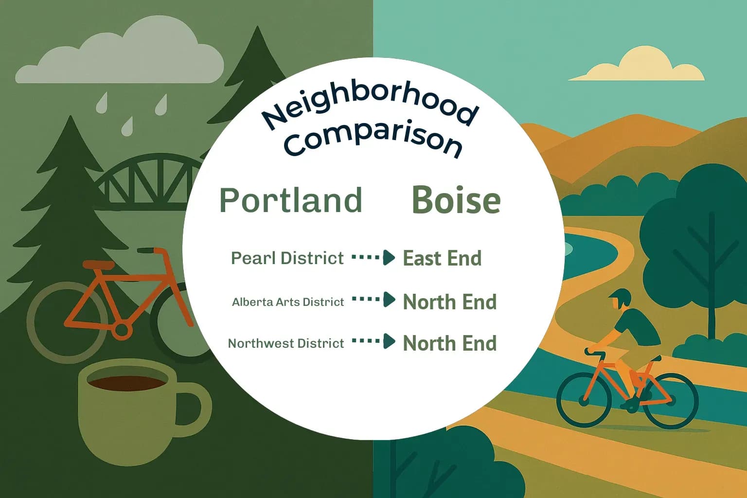 Portland vs Boise Neighborhood Comparison