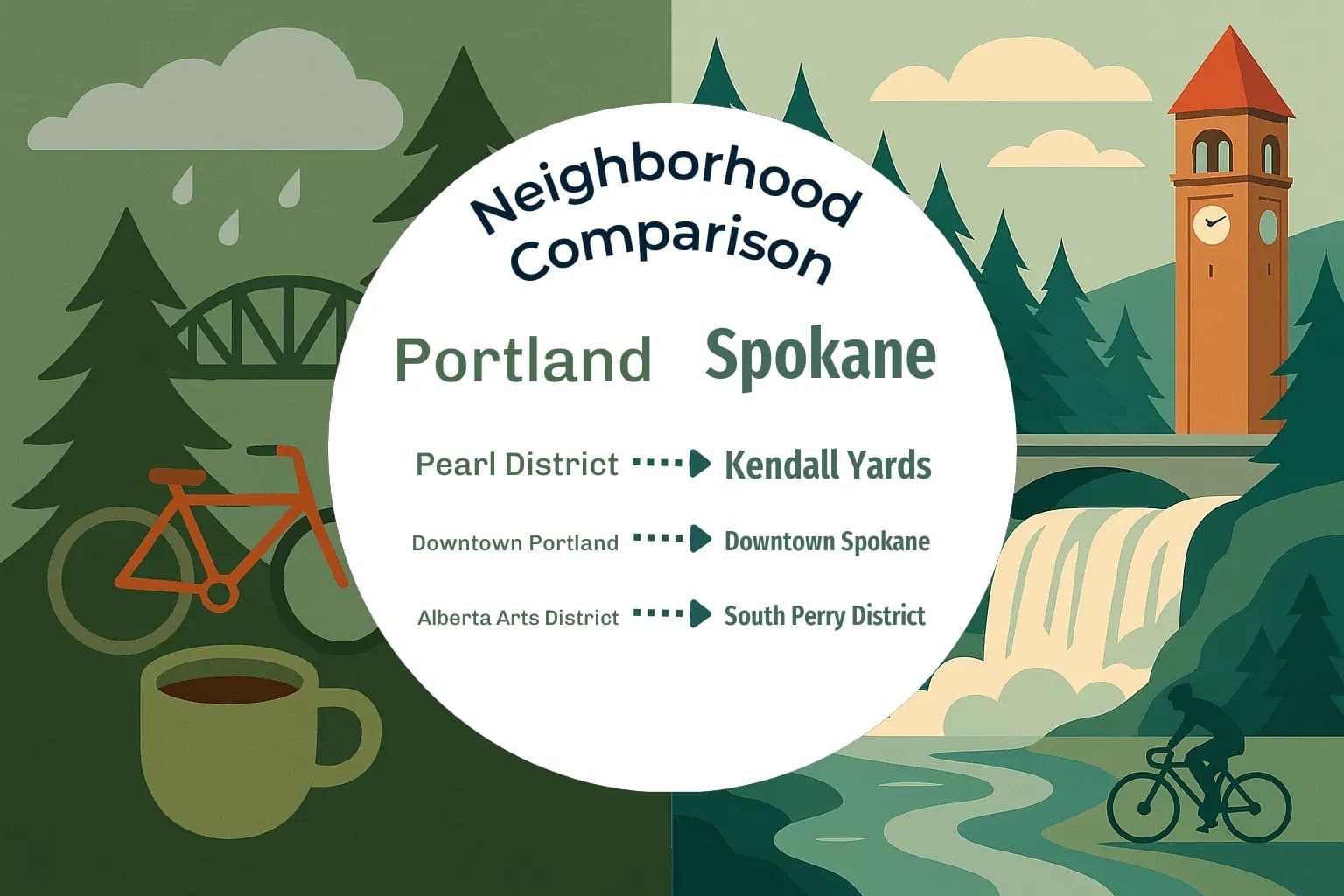Portland vs Spokane Neighborhood Comparison